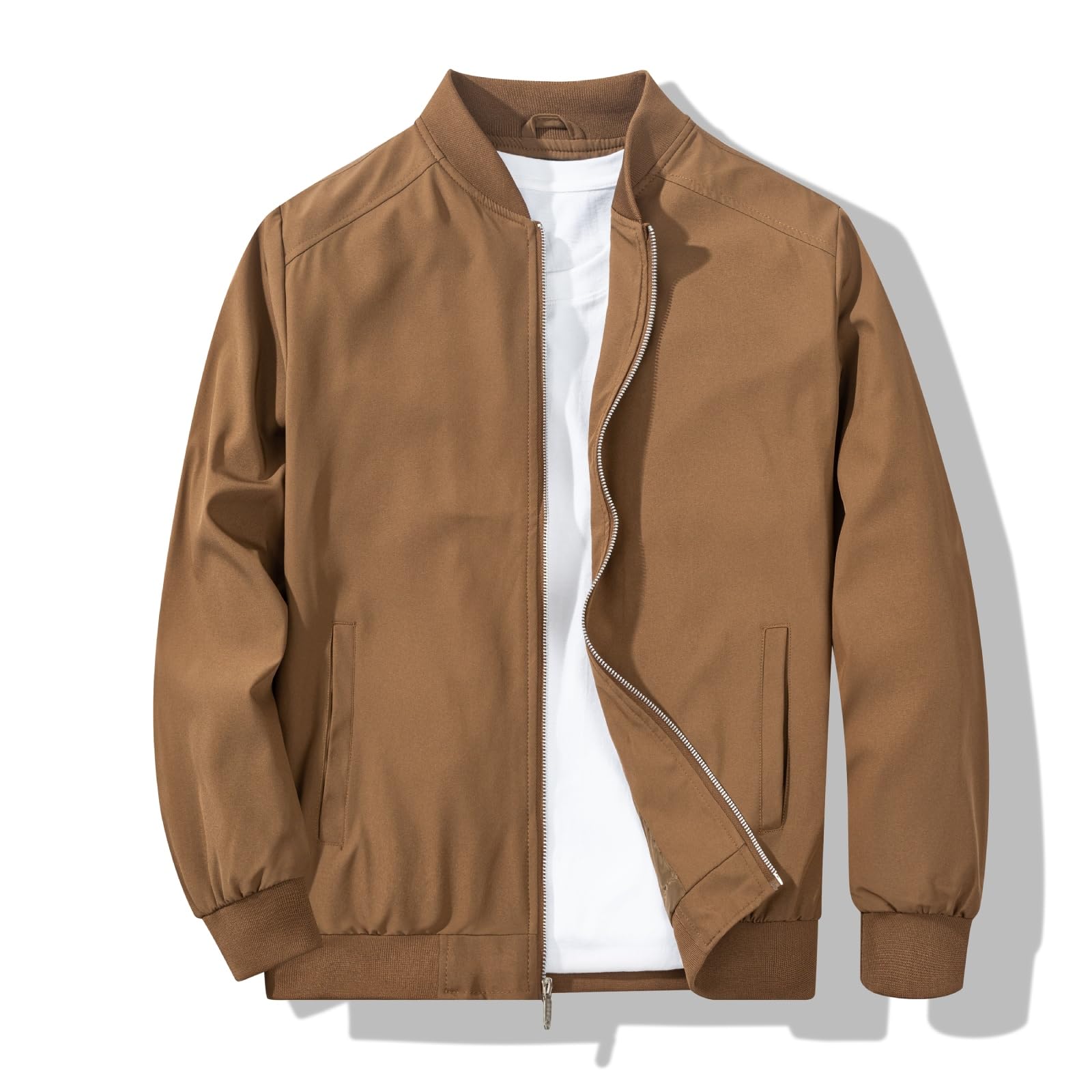 Men's Bomber Jacket Fashion Stylish Lightweight Windbreaker Spring Fall Casual Jackets for Men