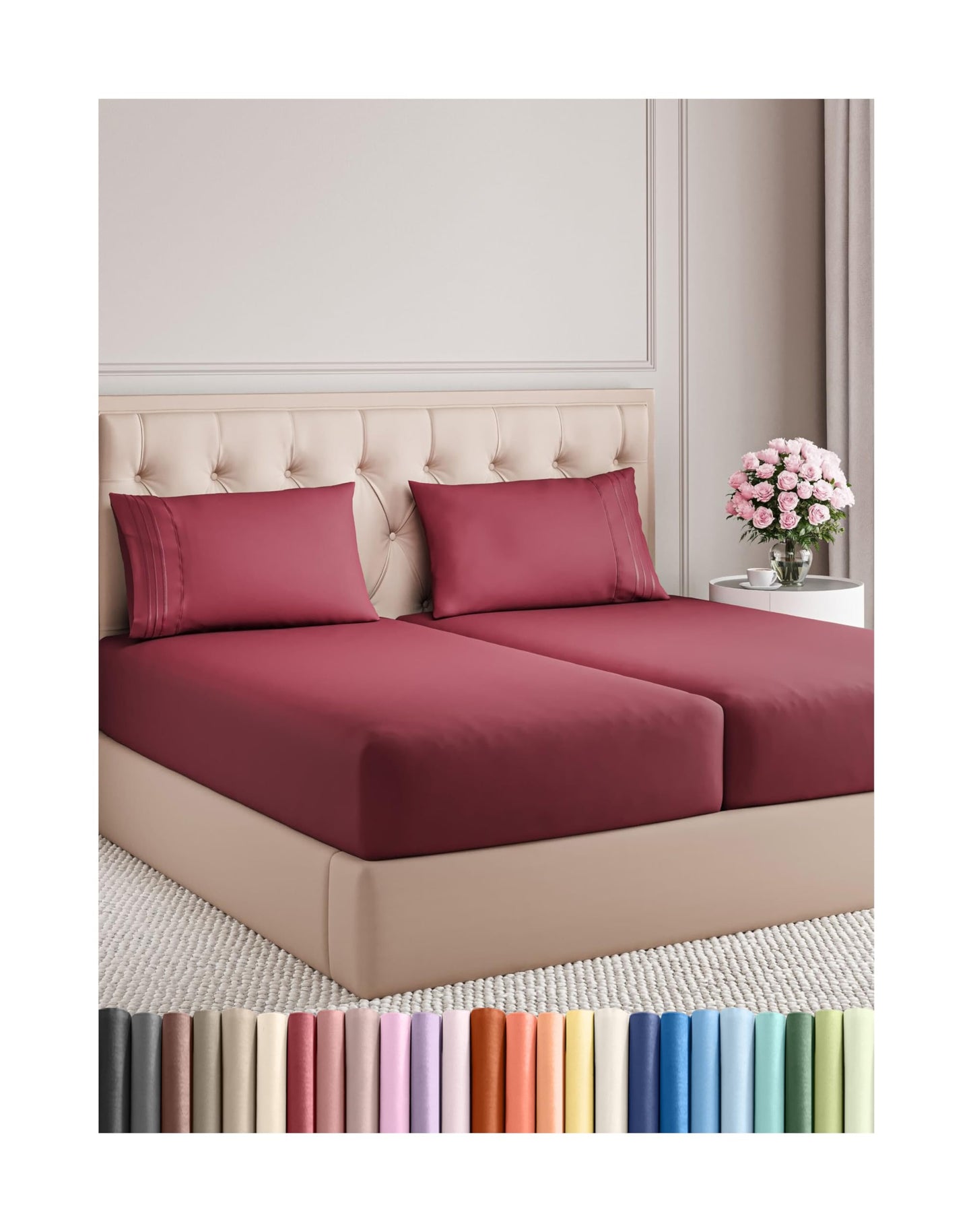 Queen Size 4 Piece Sheet Set - Comfy Breathable & Cooling Bed Sheets Set - Hotel Luxury Bedding for Women, Men, Kids, Teens, Boys & Girls - Deep Pockets, Ultra-Soft, Wrinkle Free - Oeko-Tex - Black