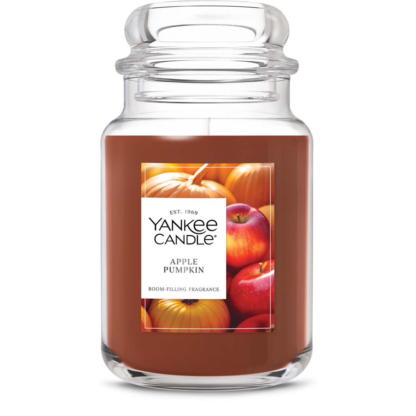 Yankee Candle Autumn Wreath, Fall Scented Candle, 22oz Large Jar with up to 150 Hour Burn Time