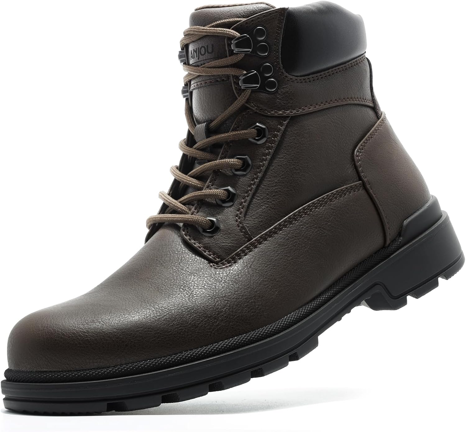 ANJOUFEMME Men's Winter Hiking Boots Waterproof, Anti-Slip Outdoor Climbing Warm Work Trekking Shoes for Men