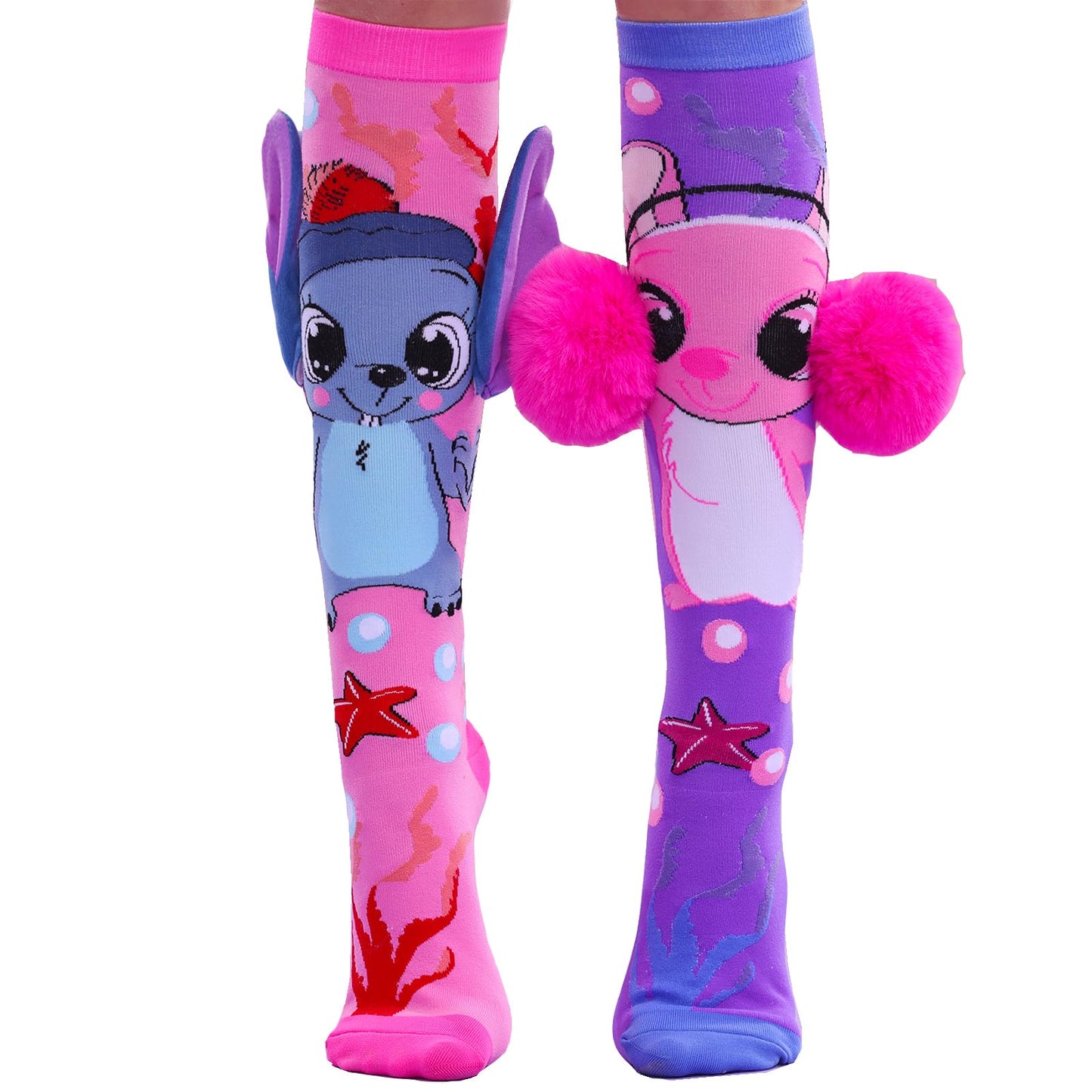 Crazy socks for kids Cute girl socks girls wacky Funky Stretch Mid to High Novelty Socks