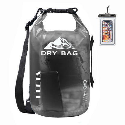 HEETA Dry Bag Waterproof for Women Men, 5L/10L/20L/30L/40L Roll Top Lightweight Dry Storage Bag Backpack with Phone Case for Travel Swimming Boating Kayaking Paddle Board Camping Beach Accessories