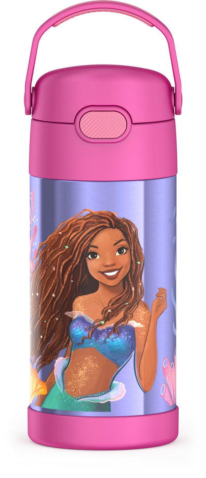 THERMOS FUNTAINER Water Bottle with Straw - 12 Ounce - Kids Stainless Steel Vacuum Insulated Water Bottle with Lid, Bluey