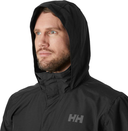Helly Hansen Men's Dubliner Jacket Waterproof, Windproof, Breathable Shell Rain Coat with Packable Hood