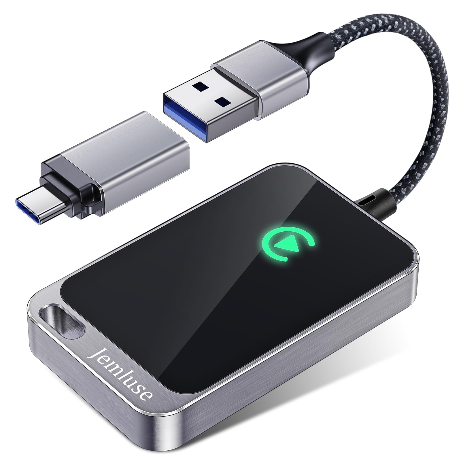 Jemluse Wireless CarPlay Adapter for Apple iPhone - Multi-User Seamless Connection for Convert Wired to Wireless Car Play Adapter - No Latency from iOS 10+ to Screen w/USB C (Gray)