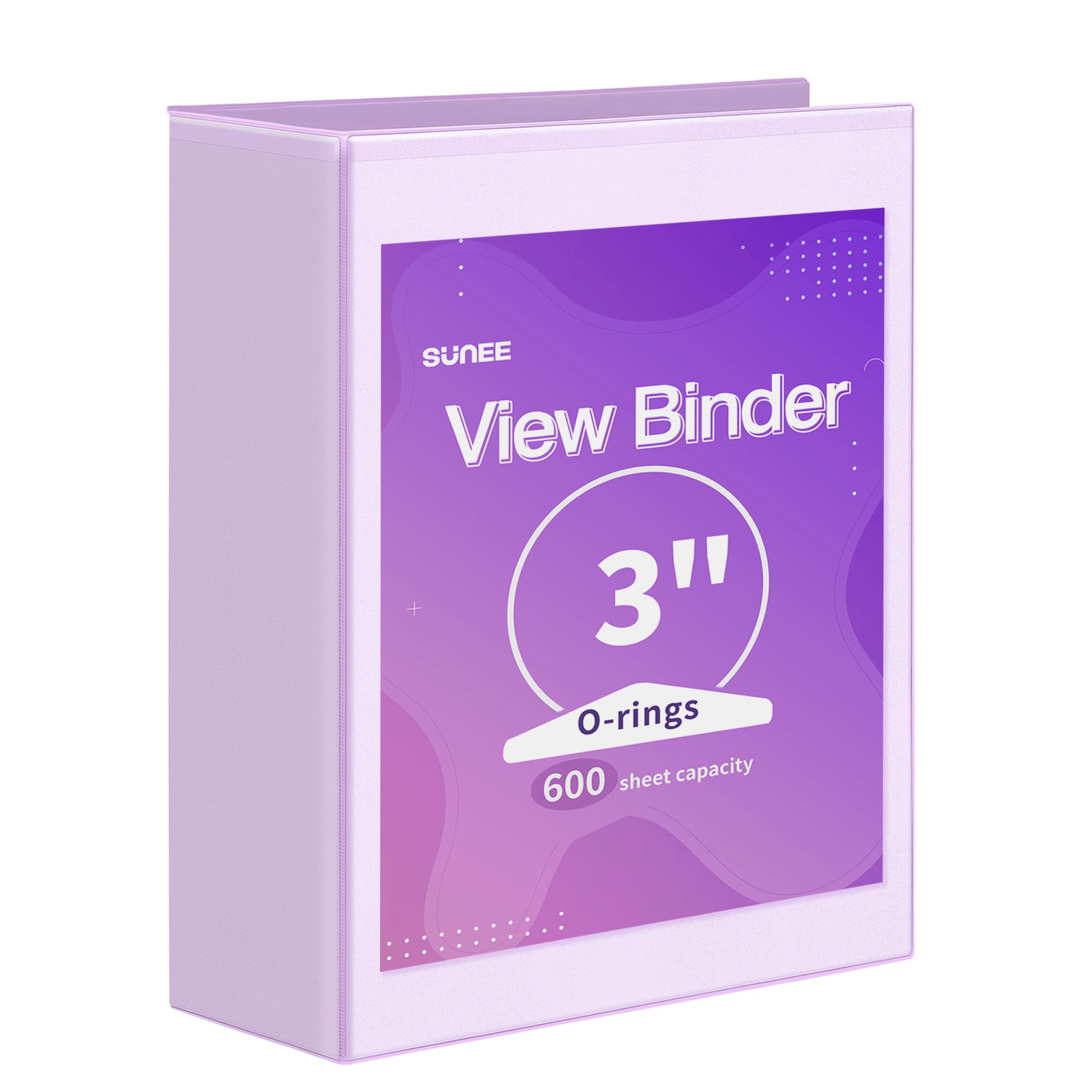 SUNEE 3 Ring Binder 1 Inch 1 Pack, Clear View Binder Three Ring PVC-Free (Fit 8.5x11 Inches) for School or Office Supplies, White