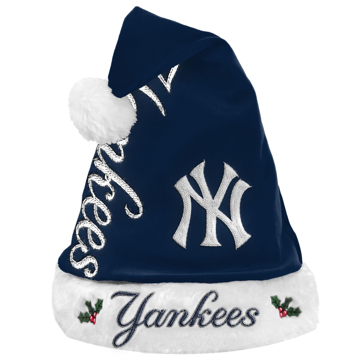 FOCO MLB Adult Official Primary Logo Wordmark Holiday Christmas Santa Hat