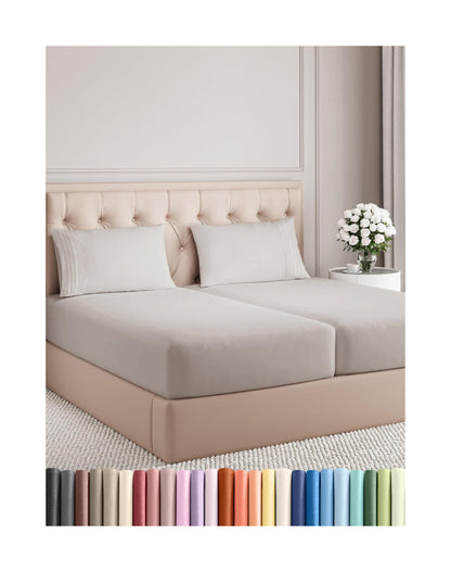 Queen Size 4 Piece Sheet Set - Comfy Breathable & Cooling Bed Sheets Set - Hotel Luxury Bedding for Women, Men, Kids, Teens, Boys & Girls - Deep Pockets, Ultra-Soft, Wrinkle Free - Oeko-Tex - Black