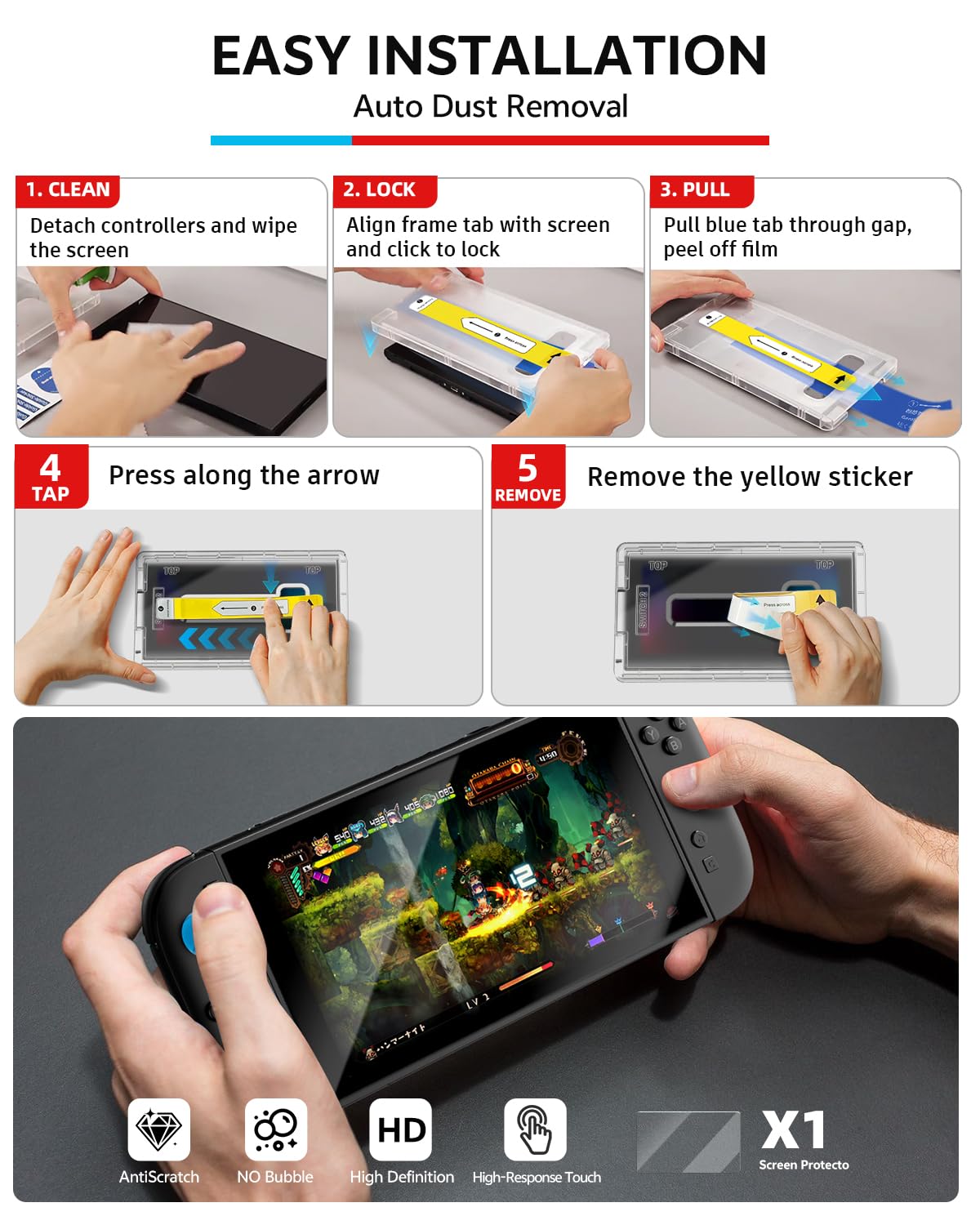 Switch 2 Pro Controllers Accessories Bundle for Nintendo 17-in-1: Carrying Case, Screen Protector, Thumb Grip for Joycon, Dockable Console Protective Cover Shell, Steering Wheel, 2025 Switch2 Game Kit