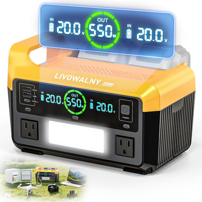 Real 200W Power Inverter Compatible With Dewalt, DC 20V to AC 110-120V Battery Inverter, LIVOWALNY Portable Power Station Generator, Charger Adapter Battery Powered with 2 USB & 1 Type-C & 1 AC Outlet