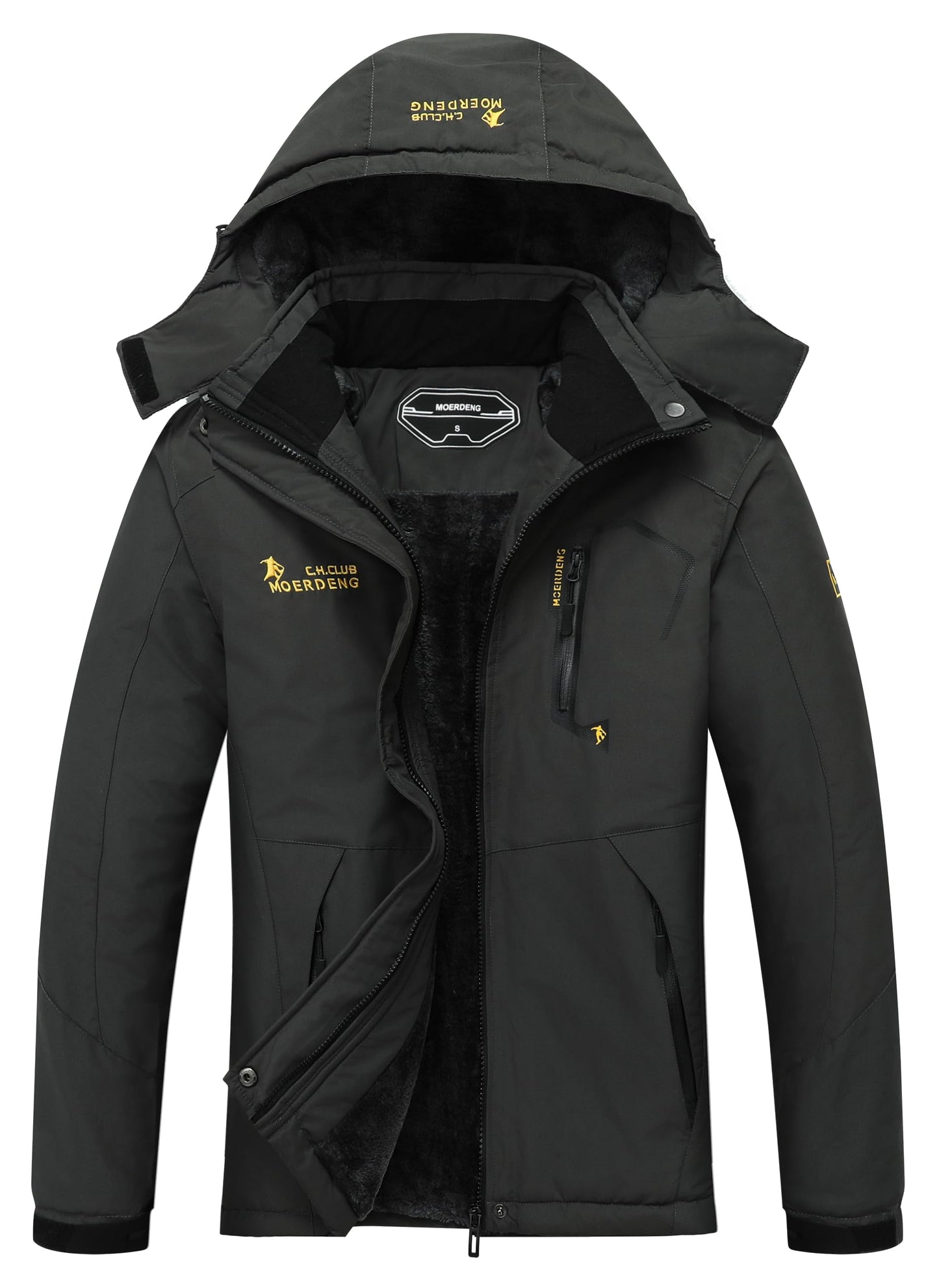 MOERDENG Women's Waterproof Ski Jacket Warm Winter Snow Coat Mountain Windbreaker Hooded Raincoat Jacket