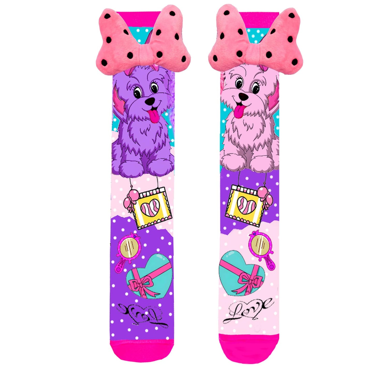Crazy socks for kids Cute girl socks girls wacky Funky Stretch Mid to High Novelty Socks