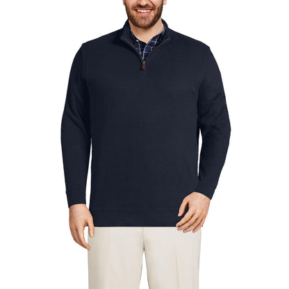 Lands' End Bedford Rib Quarter Zip Sweater