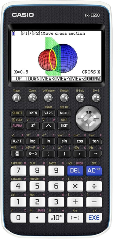 Casio fx-CG50 PRIZM® – Color Graphing Calculator with 3D Graph & Python | Large High-Res Display, Basic & Advanced Functions | Ideal for Exams, STEM, Programming & Advanced Math