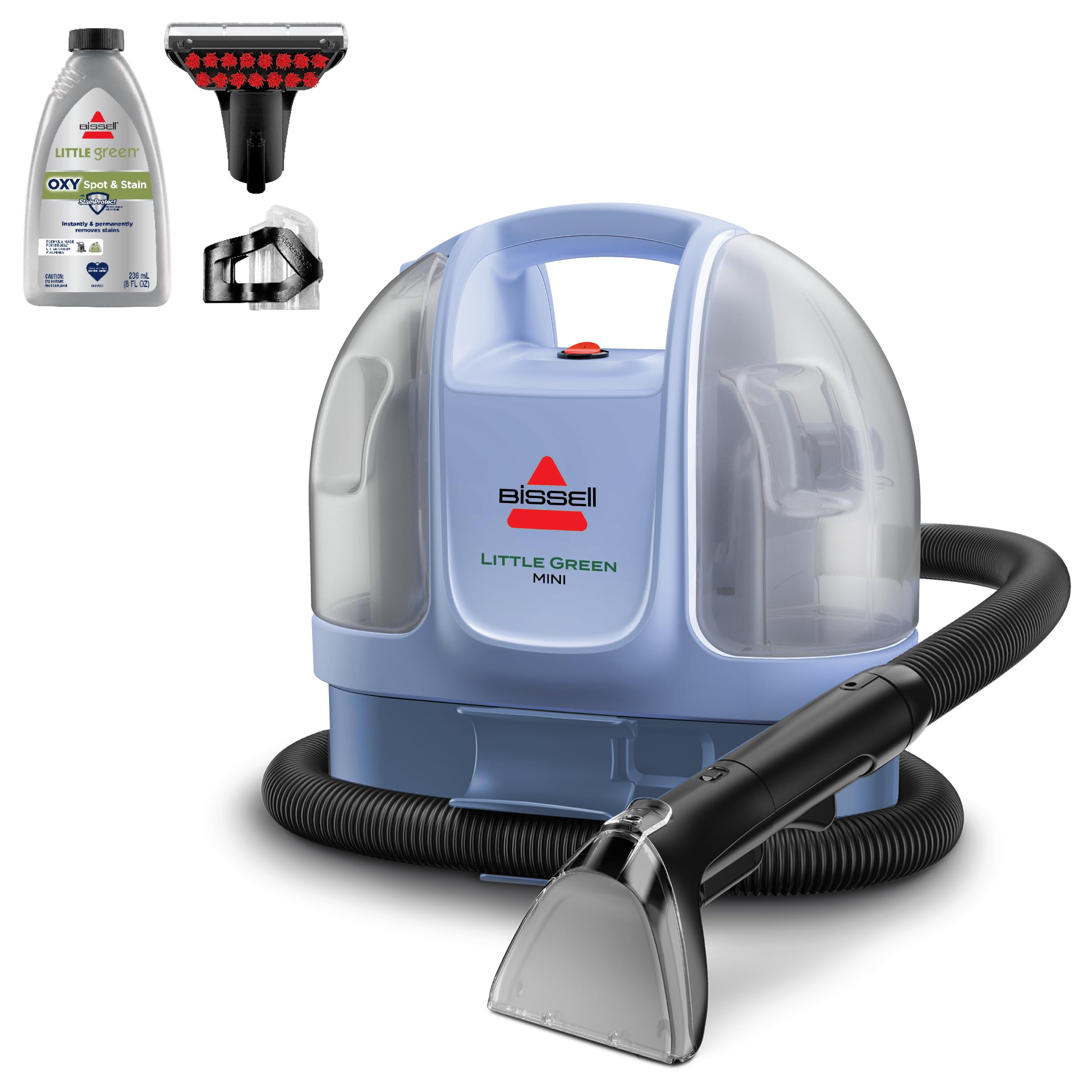 BISSELL Little Green Mini Portable Carpet and Upholstery Deep Cleaner, Car/Auto Detailer, with HydroRinse Self-Cleaning Tool and 4" Tough Stain Tool, Tea Green, 4075