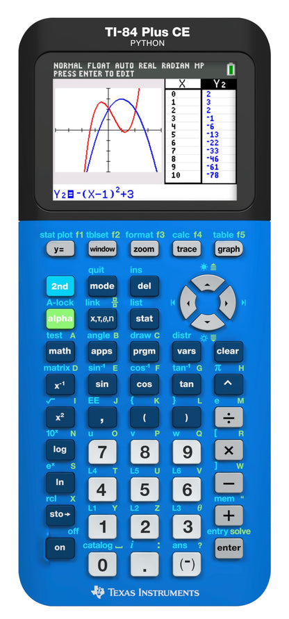 TI-84 Plus CE Graphing Calculator, Trinomial Teal