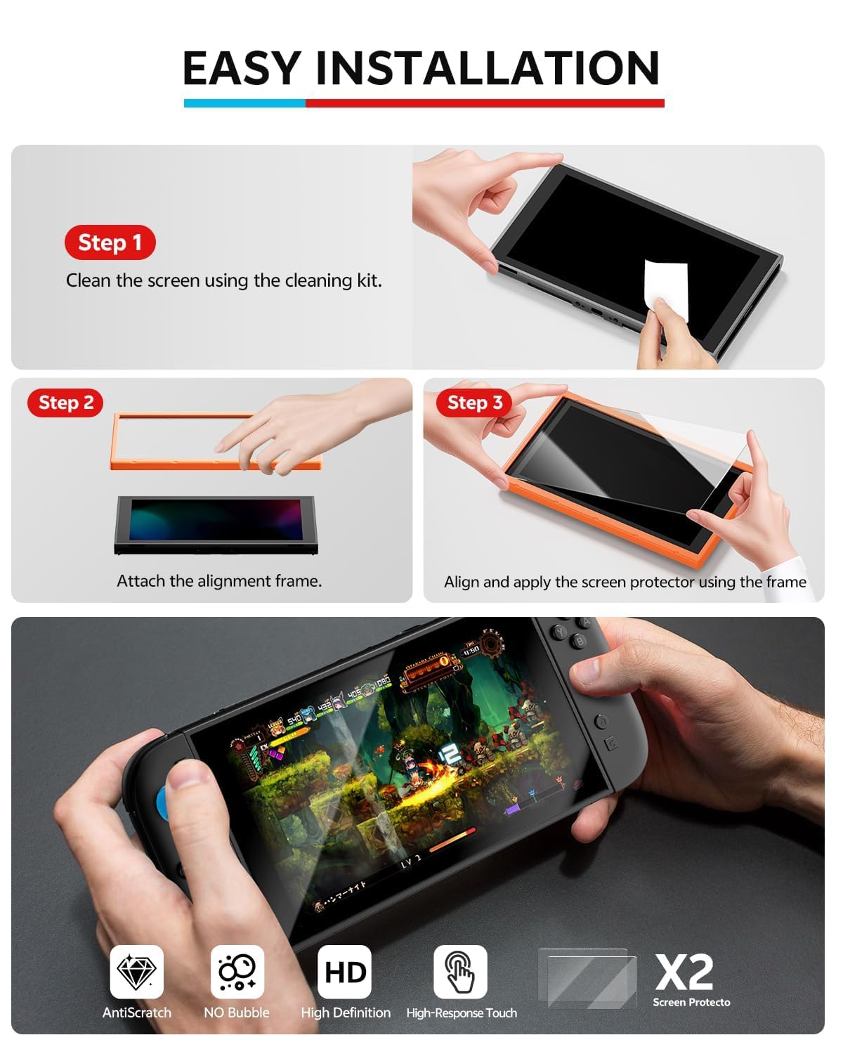 Switch 2 Pro Controllers Accessories Bundle for Nintendo 17-in-1: Carrying Case, Screen Protector, Thumb Grip for Joycon, Dockable Console Protective Cover Shell, Steering Wheel, 2025 Switch2 Game Kit