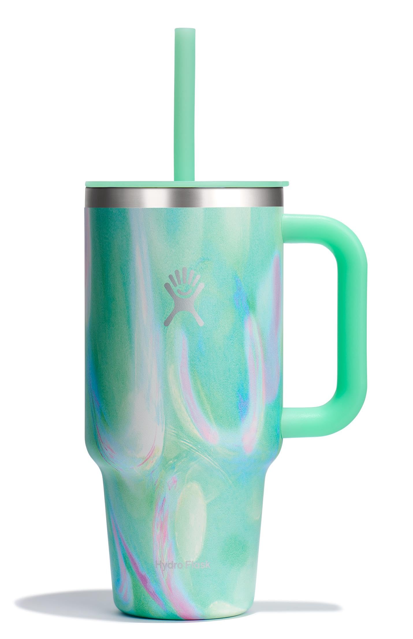Hydro Flask 32 Oz Travel Tumbler with Handle, Lid and Straw - Insulated Stainless Steel in Holiday Punch