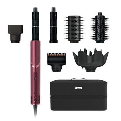 Shark Hair Dryer | FlexStyle Hair Styling System | Portable & Powerful Blow Dryer Brush | Hair Curler & Volumizer | 6 Styling Tools Included | Best for All Hair Types | Black | HD440BK