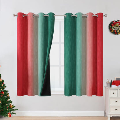 Estelar Textiler Beige and Greyish White Blackout Curtains for Living Room, Full Room Darkening Gradient Drapes for Bedroom, Thermal Insulated Ombre Grommet Curtains for Dining Room,52Wx84L,2 Panels