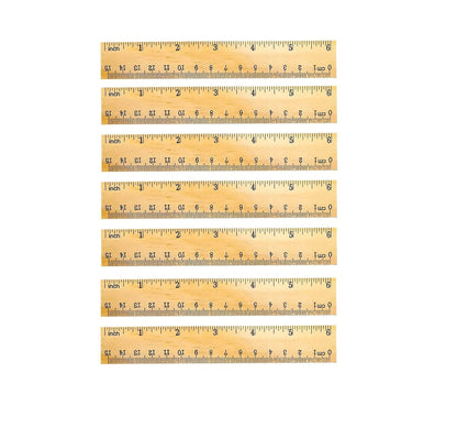 60 Pack Wooden Ruler 12 Inch Rulers Bulk Wood Measuring Ruler Office Ruler 2 Scale