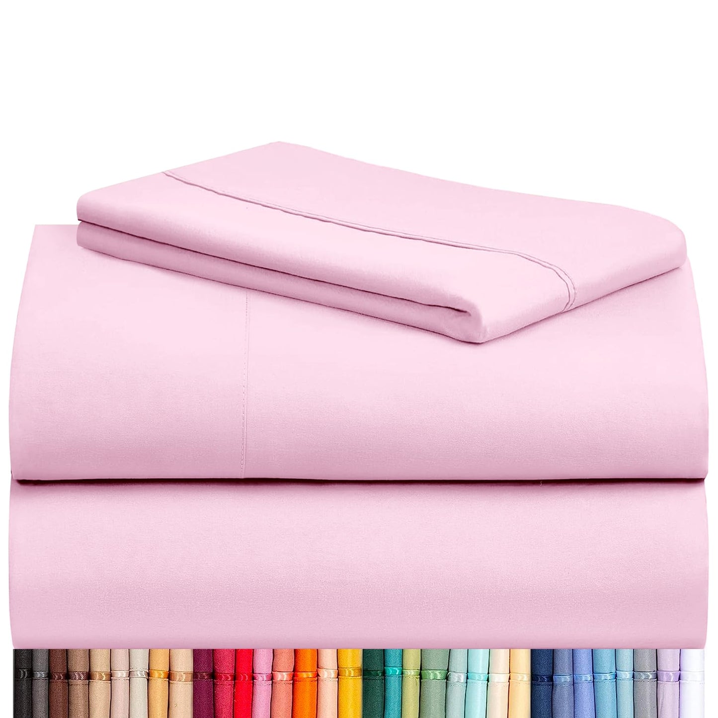 LuxClub 4 PC Queen Sheet Set, Breathable Luxury Bed Sheets, Deep Pockets Wrinkle Free Cooling Sheets Machine Washable Hotel Bedding Silky Soft - Teal Queen