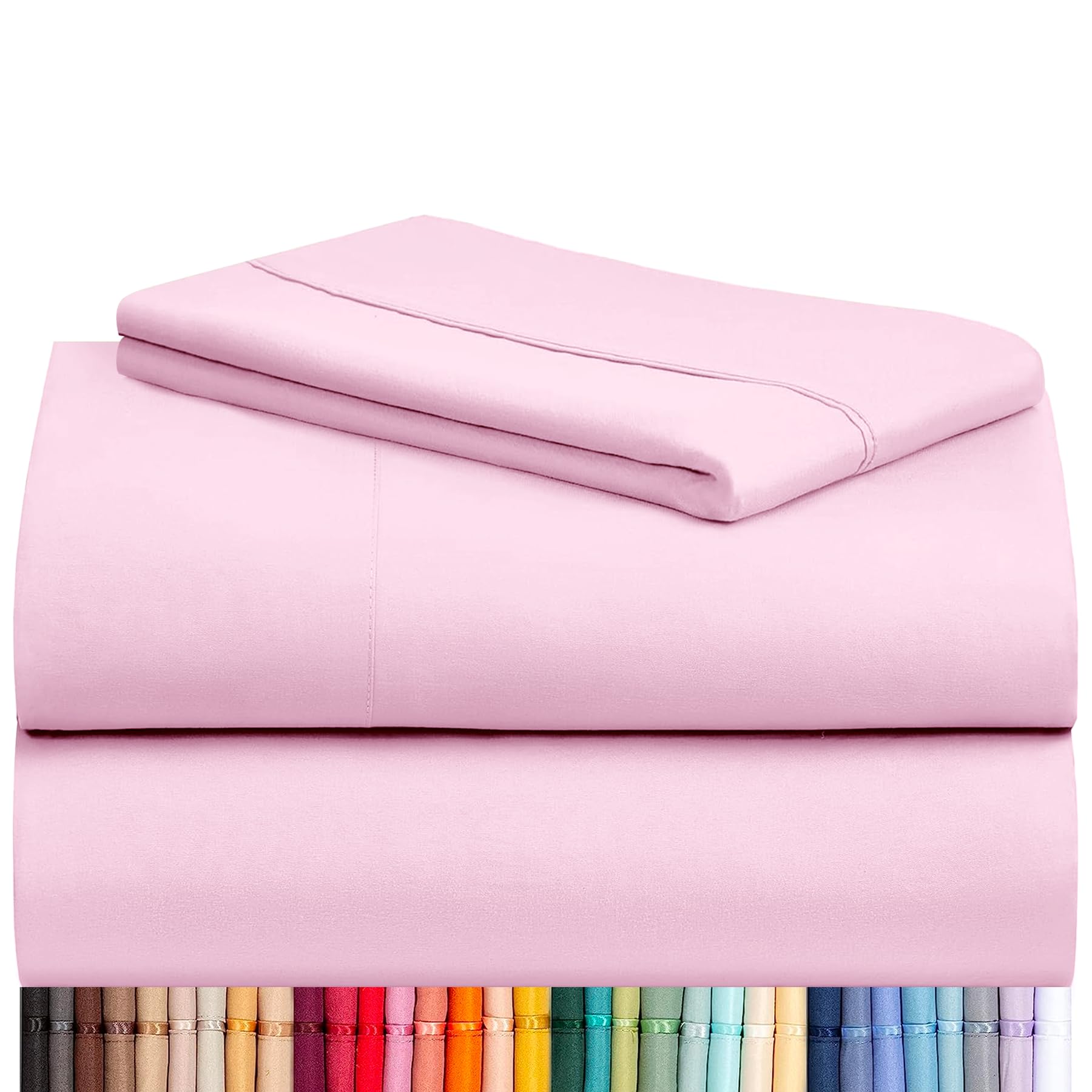 LuxClub 4 PC Queen Sheet Set, Breathable Luxury Bed Sheets, Deep Pockets Wrinkle Free Cooling Sheets Machine Washable Hotel Bedding Silky Soft - Teal Queen