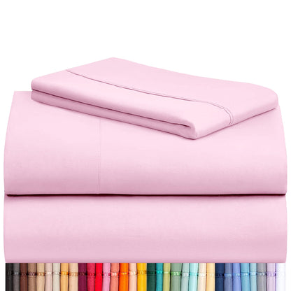 LuxClub 4 PC Queen Sheet Set, Breathable Luxury Bed Sheets, Deep Pockets Wrinkle Free Cooling Sheets Machine Washable Hotel Bedding Silky Soft - Teal Queen