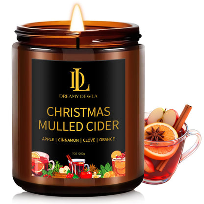 Winter Candle Set, Candles for Home Scented, 4 Pack Soy Candles for Holiday, Holiday Candle Gifts for Women Men, Winter Scents of Gingerbread Cookies/Apple & Cinnamon/Coffee Latte/Pine & Cedarwood