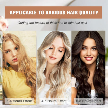 Heatless Curlers, Heatless Curls Overnight Set for Women, Soft Hair Curlers to Sleep In, Jumbo No Heat Hair Curlers Set with Headscarf and Hook for Long Hair (DarkBrown, 4 Packs)
