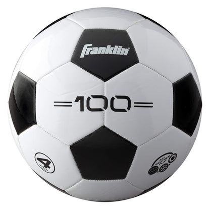 Franklin Sports Soccer Balls - Youth & Adult - Sizes 3, 4 & 5 - Single & Bulk Packs - Black & White