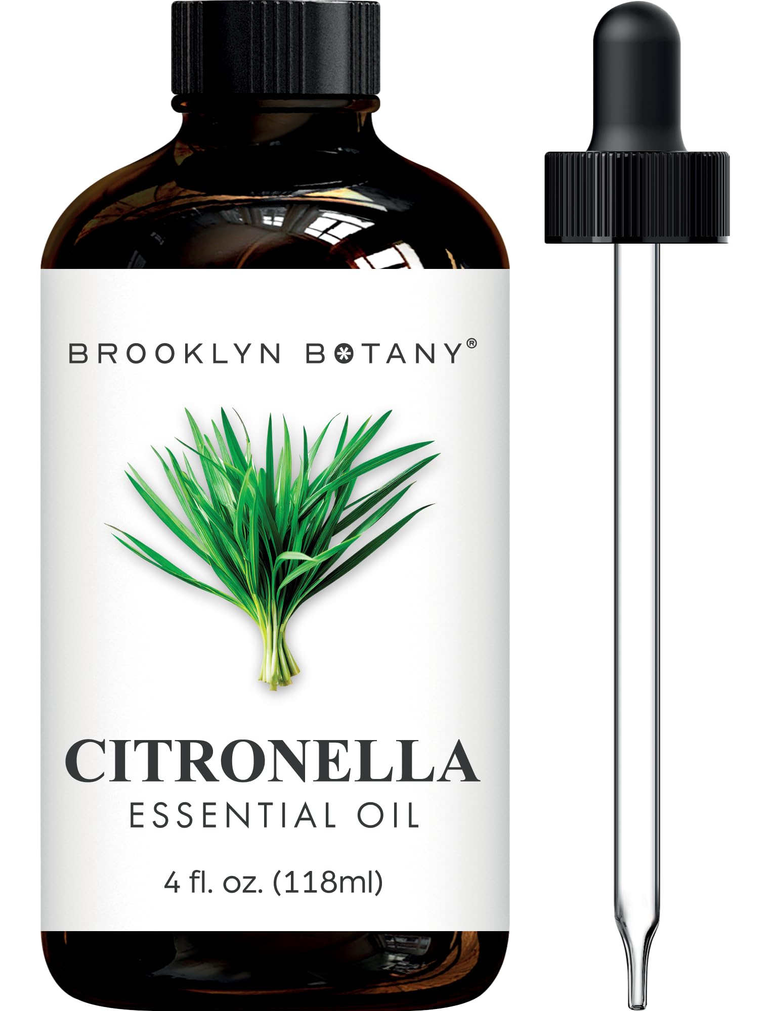 Brooklyn Botany Peppermint Essential Oil - Huge 4 Fl Oz - 100% Pure and Natural - Premium Grade with Dropper - for Aromatherapy and Diffuser