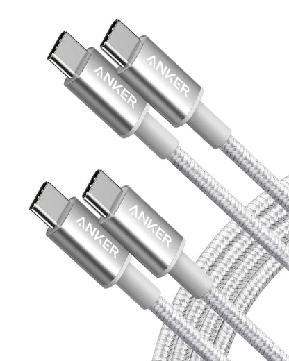 Anker USB C to USB C Cable, Type C 60W Fast Charging Cable (6FT, 2Pack) for iPhone 16 Series, iPad mini 6 and More (Black)