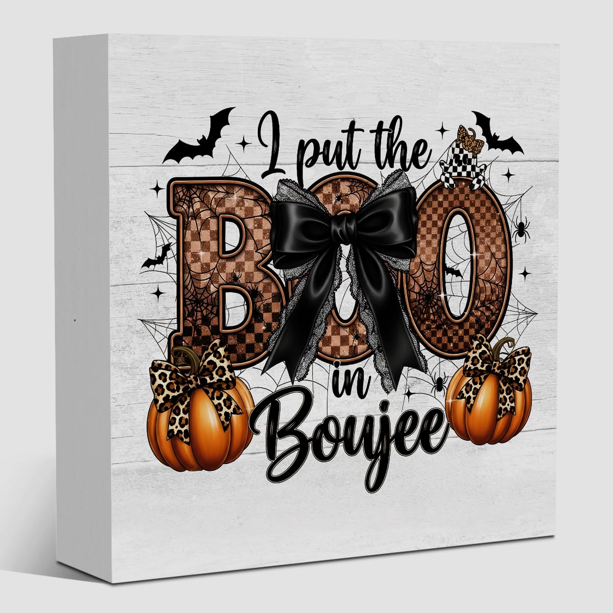 Cute Halloween Decor, Happy Halloween Dog Decorations, Spooky Ghost Decor for Home Office, Spider Webs Scary Decorations 5 x 5 inches A11