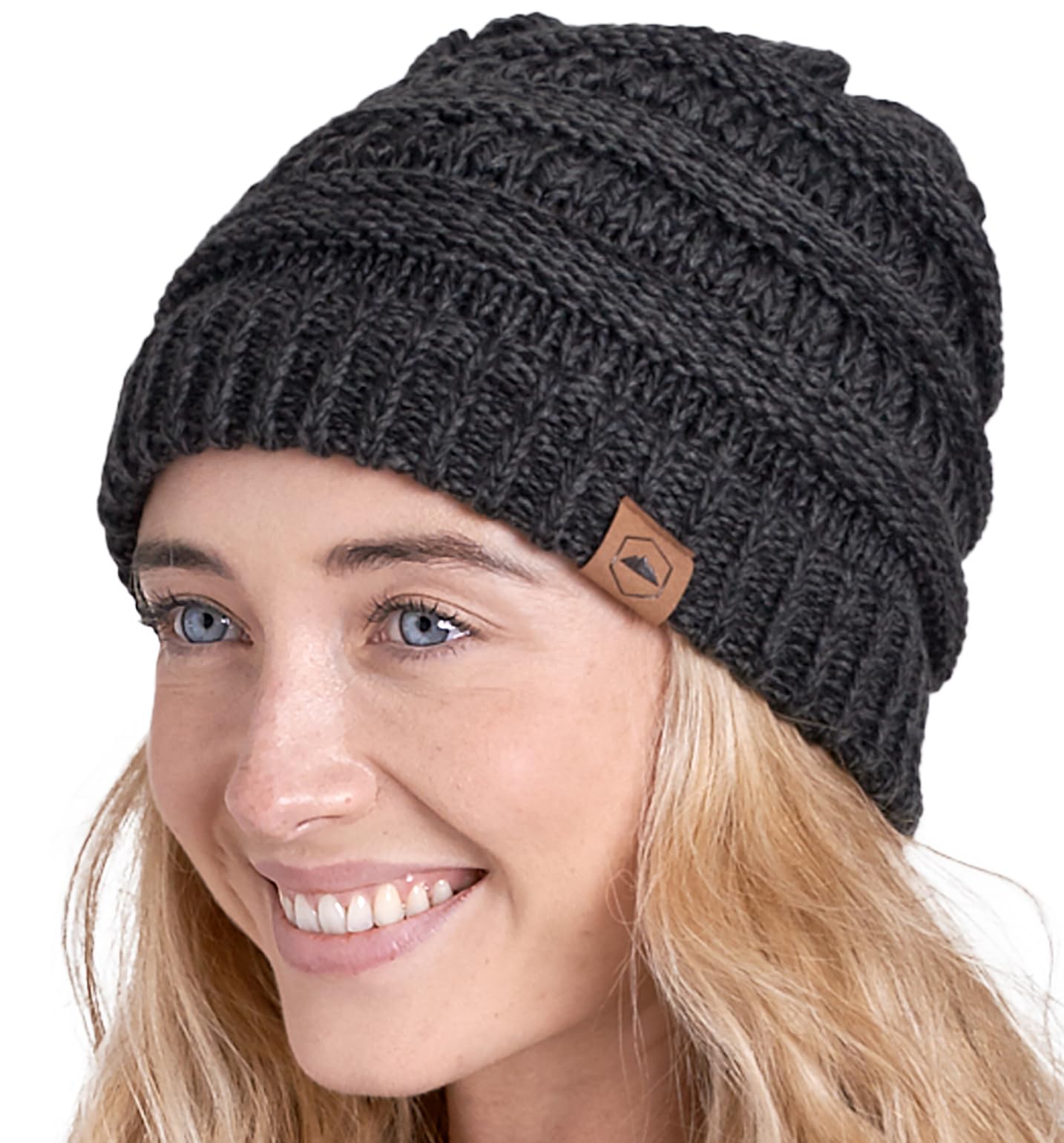 Tough Headwear Womens Winter Hat - Warm Chunky Cable Knit Beanies - Winter Beanie Hats for Women Cold Weather - Beanies Women