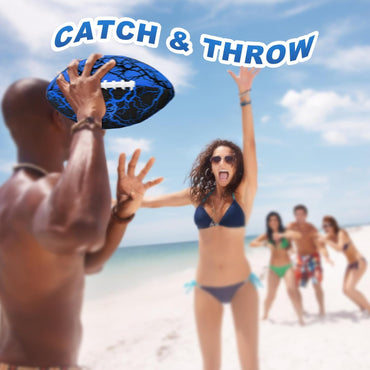 Jasonwell Pool Beach Water Football - 2 Pack Waterproof Football Strong Grip Fun Pool Toys Games for Swimming Pools Beach Lake Park Backyard Outdoor Play for Kids Children Teens Adults Family