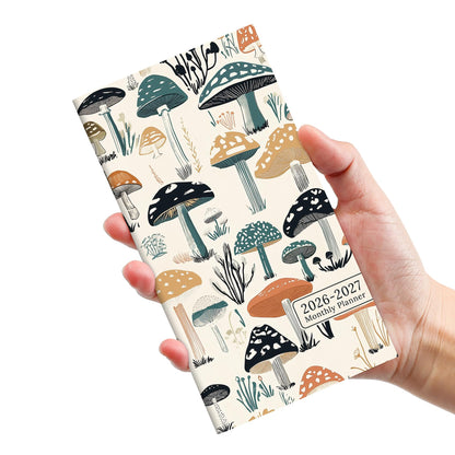 Pocket Calendar 2026-2027 for Purse, Two Year Monthly Planner Pocket Size, Jan 2026 to Dec 2027 Monthly Planner Small Size (6.5" x 3.5") - Wildflowers