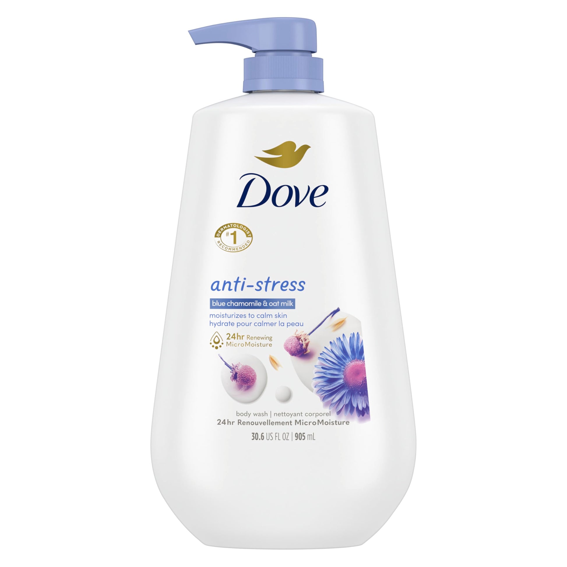 Dove Body Wash Deep Moisture for 24hr Lotion-Soft Skin Moisture Moisturizing Skin Cleanser with No Sulfates No Parabens 30.6 oz