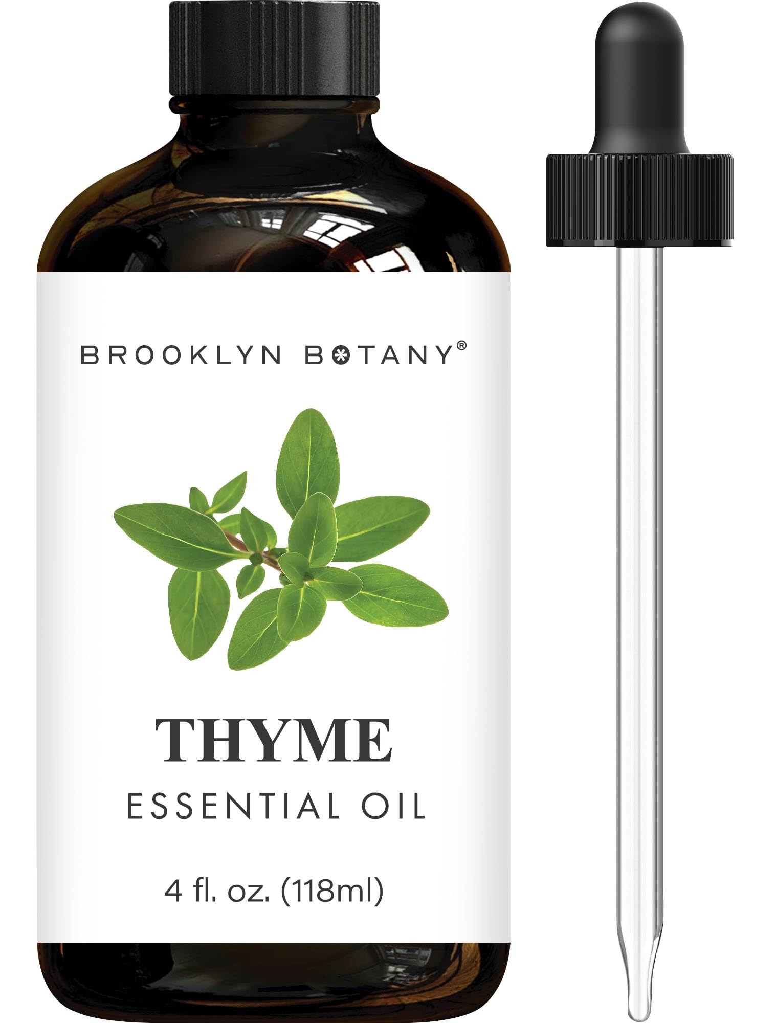 Brooklyn Botany Peppermint Essential Oil - Huge 4 Fl Oz - 100% Pure and Natural - Premium Grade with Dropper - for Aromatherapy and Diffuser