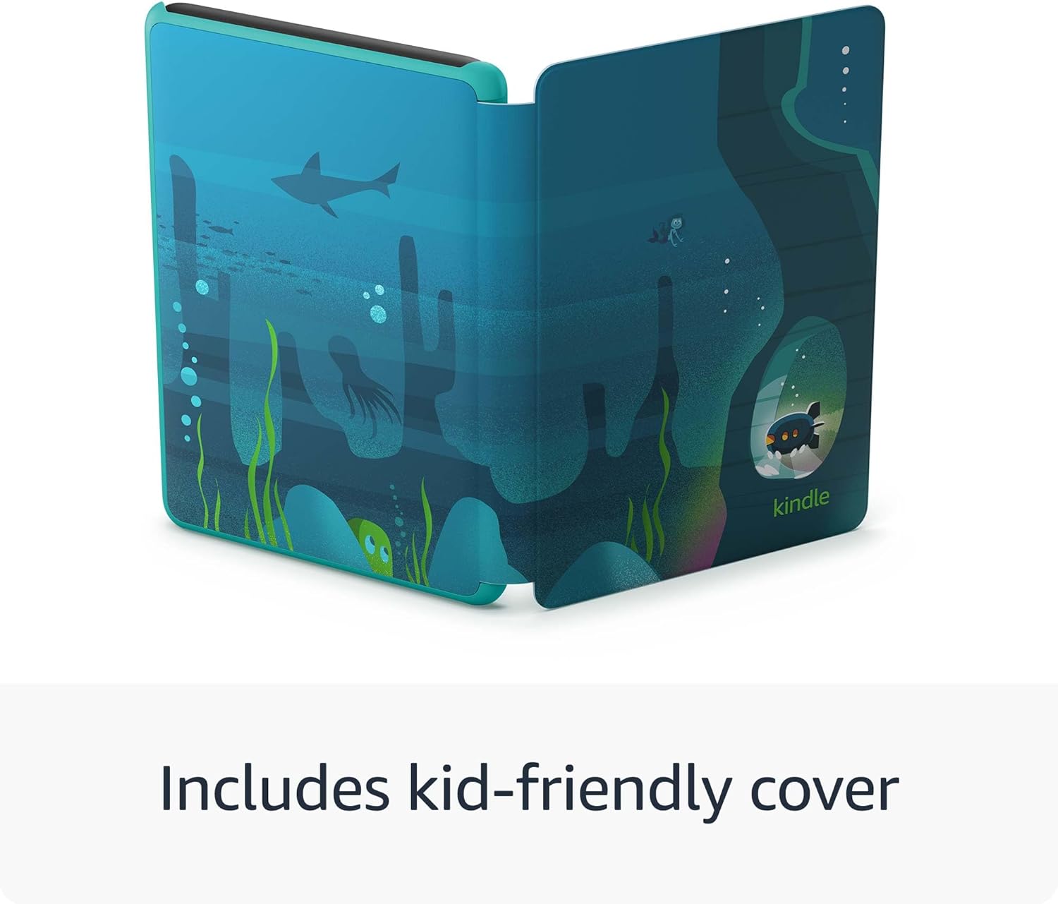 Amazon Kindle Kids 16GB (newest model) - If it breaks, we will replace it, includes ad-free books and cover, with glare-free display, faster page turns - Ocean Explorer