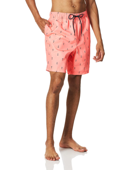 Nautica Men's Standard Quick Dry All Over Classic Anchor Print Swim Trunk
