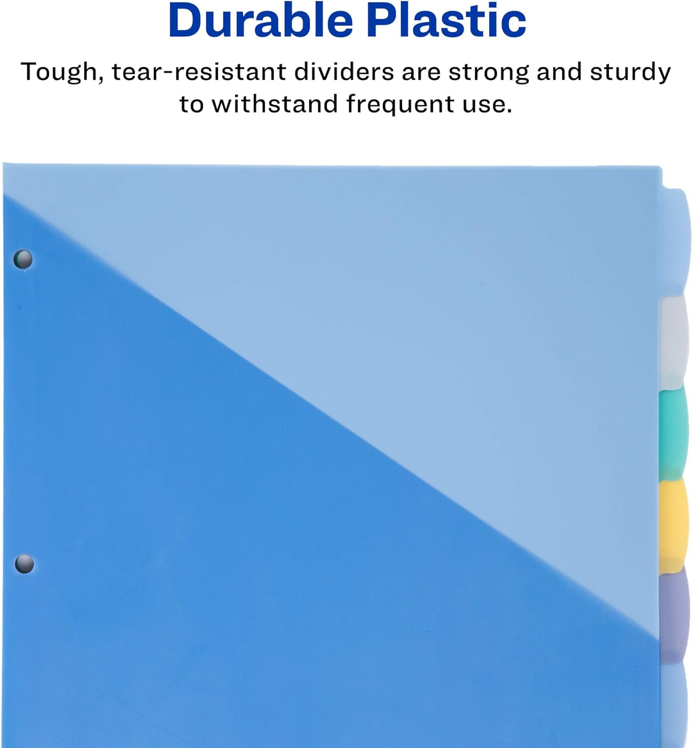 Avery Write & Erase Pocket Plastic Dividers for 3 Ring Binders, 8-Tab Sets, Multicolor, Tabs Viewable Beyond Sheet Protectors, 1 Set (16177)