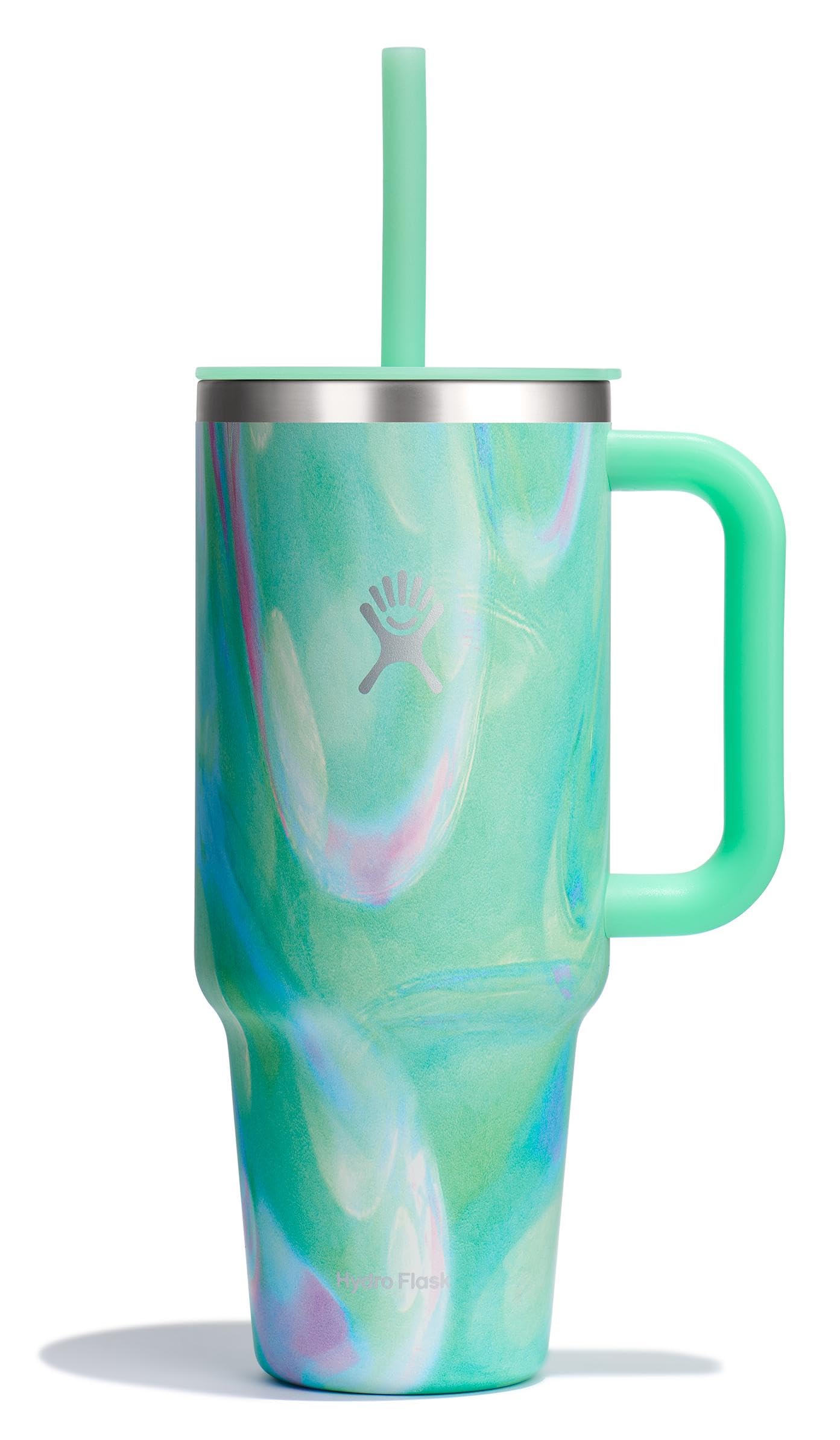 Hydro Flask 32 Oz Travel Tumbler with Handle, Lid and Straw - Insulated Stainless Steel in Holiday Punch