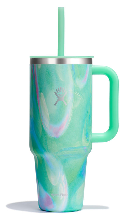 Hydro Flask 32 Oz Travel Tumbler with Handle, Lid and Straw - Insulated Stainless Steel in Holiday Punch
