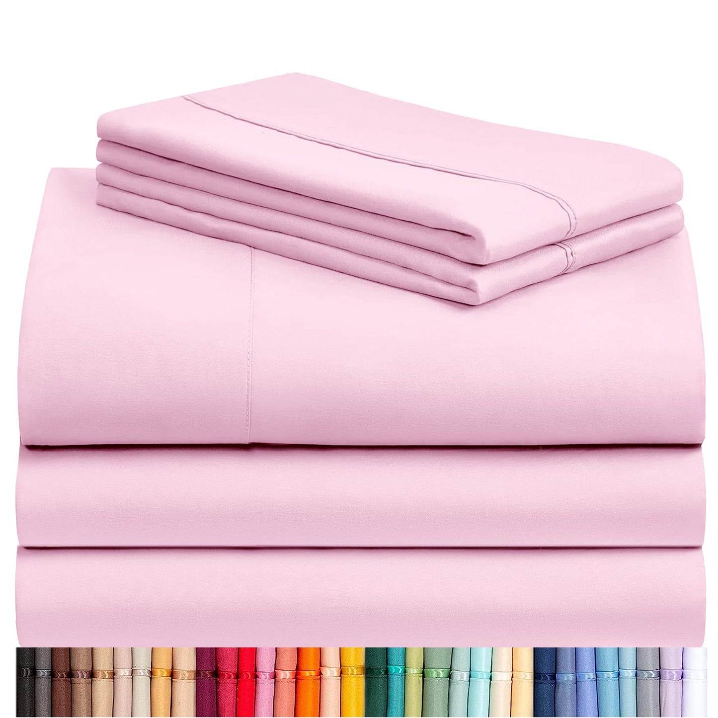 LuxClub 4 PC Queen Sheet Set, Breathable Luxury Bed Sheets, Deep Pockets Wrinkle Free Cooling Sheets Machine Washable Hotel Bedding Silky Soft - Teal Queen