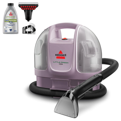 BISSELL Little Green Mini Portable Carpet and Upholstery Deep Cleaner, Car/Auto Detailer, with HydroRinse Self-Cleaning Tool and 4" Tough Stain Tool, Tea Green, 4075