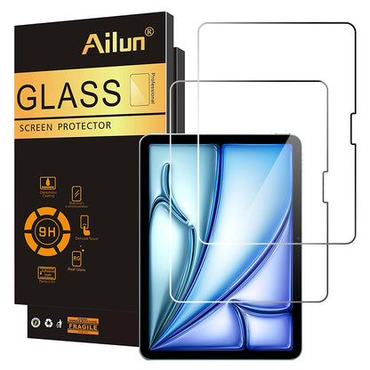 Ailun Screen Protector for iPad 11th A16 2025 [11 Inch] / 10th Generation 2022 [10.9 Inch], Tempered Glass [Face ID & Apple Pencil Compatible] Ultra Sensitive Case Friendly [2 Pack]