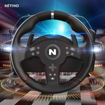 Nitho Racing Wheel for Steering Wheel Gaming, Drive Pro V200 Gaming Wheel, 270° Steering, Car Simulator with Pedals & Integrated Gear Shifter for PS4, Xbox One, Xbox Series X/S, PC