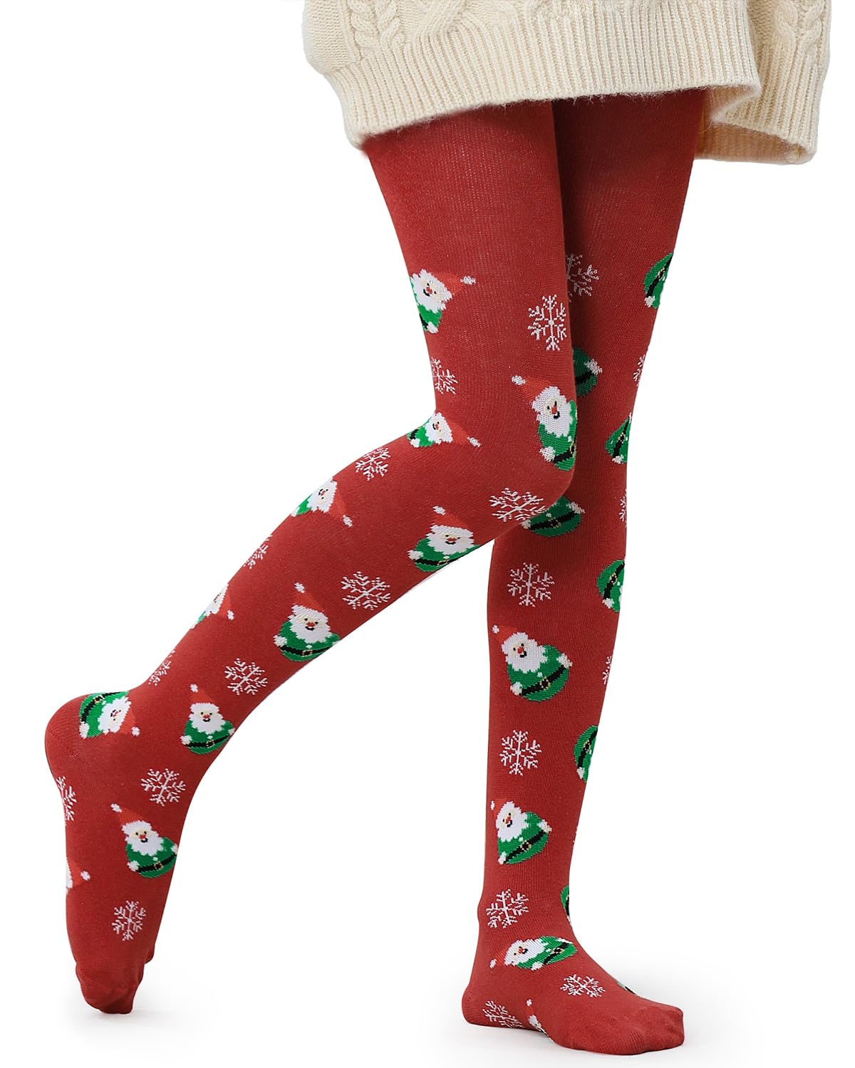 Century Star Girls Christmas Tights - Ultra Soft & Warm Leggings, Toddler Stockings, Party Outfit