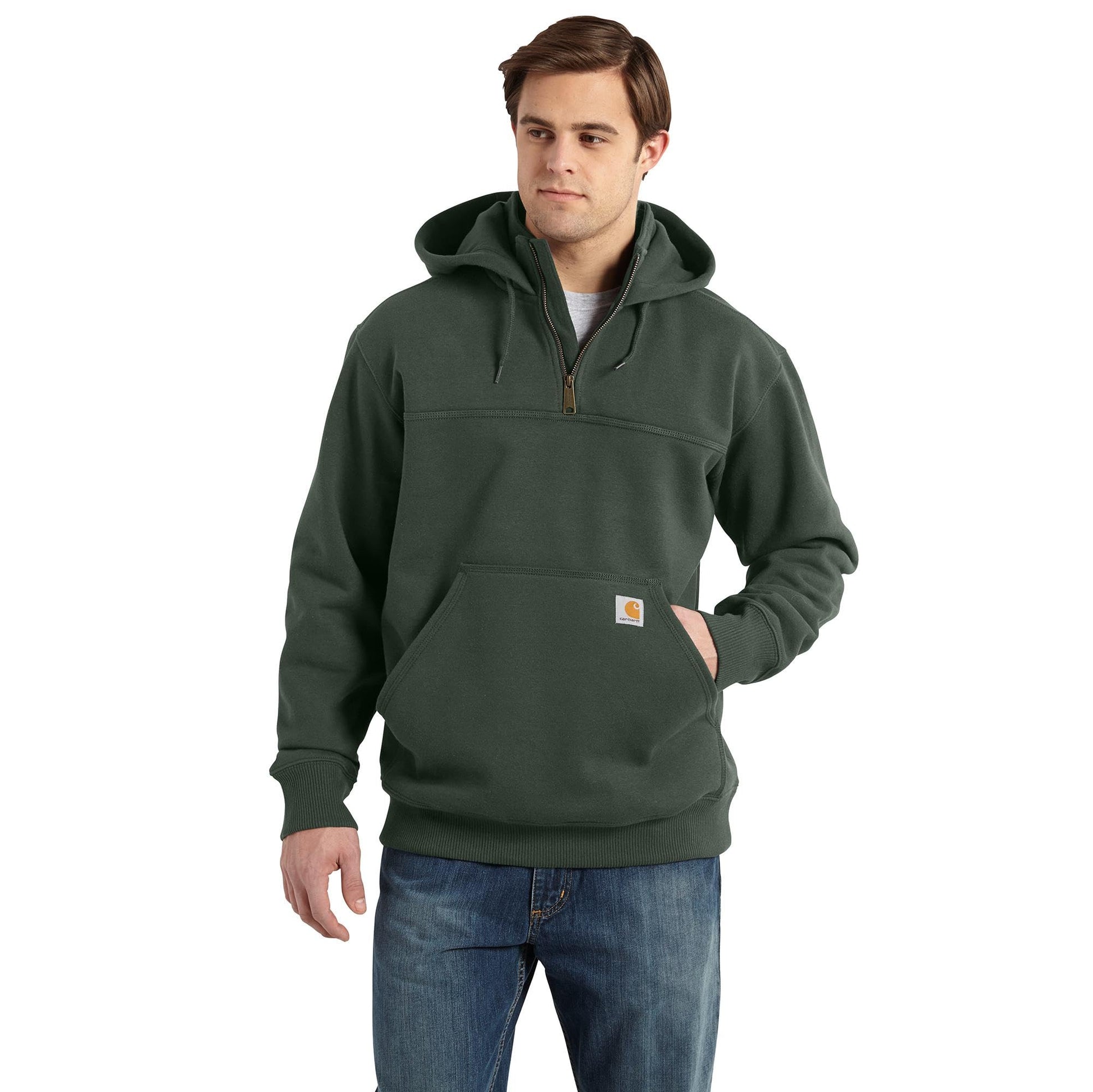 Carhartt mens Rain Defender Loose Fit Heavyweight Quarter-zip Sweatshirt